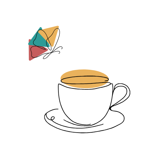 teacup and butterfly